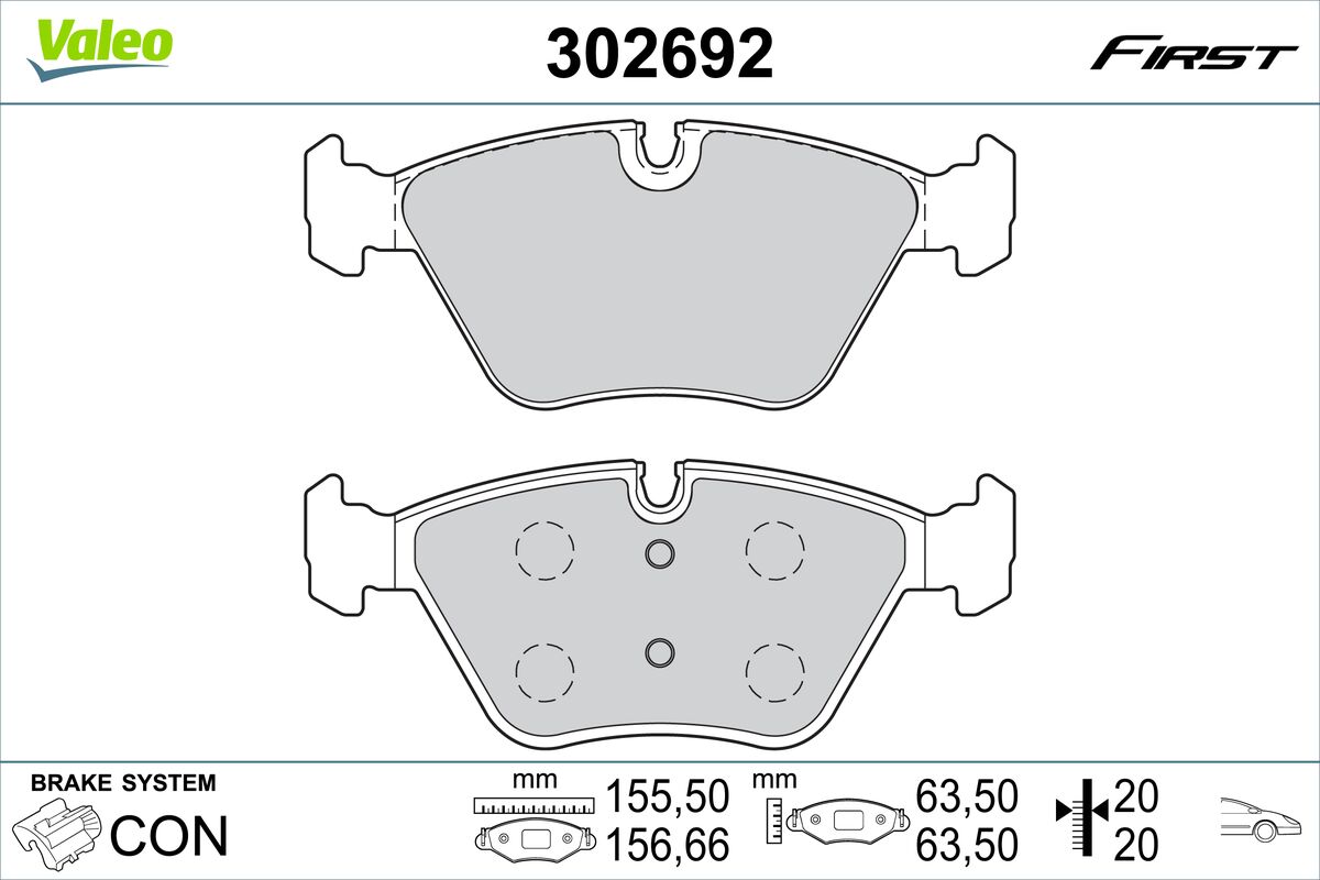 Set placute frana,frana disc 302692 VALEO